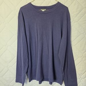 Merona mens long sleeve thermal crew neck blue shirt size Large